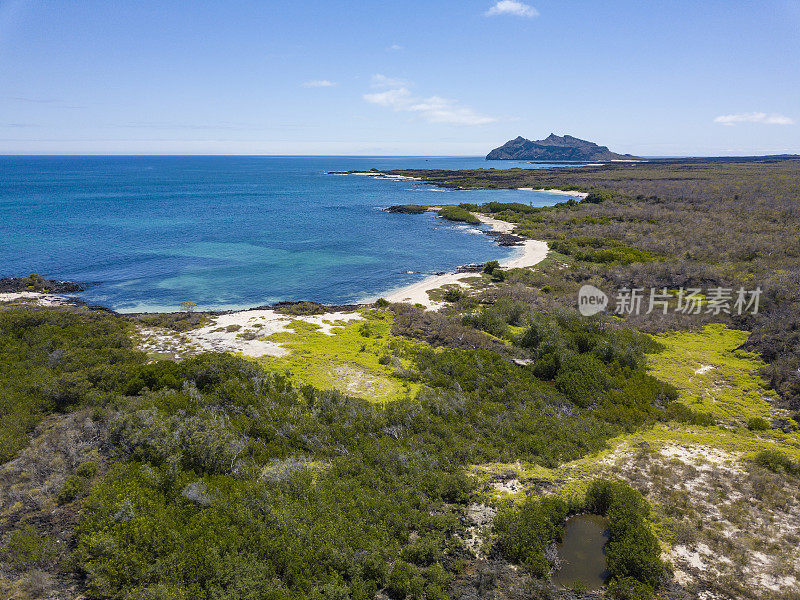 圣克里斯托巴尔岛，加拉帕戈斯，从Cerro Brujo海滩